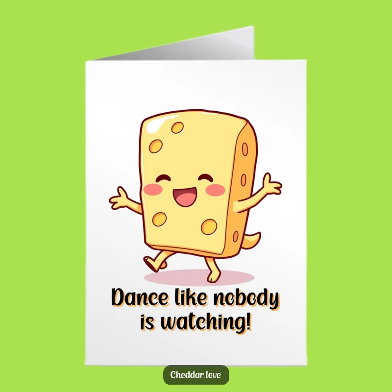 Free Printable Cheese Congrats Card: Silly Dance Downloadable Digital Celebration
