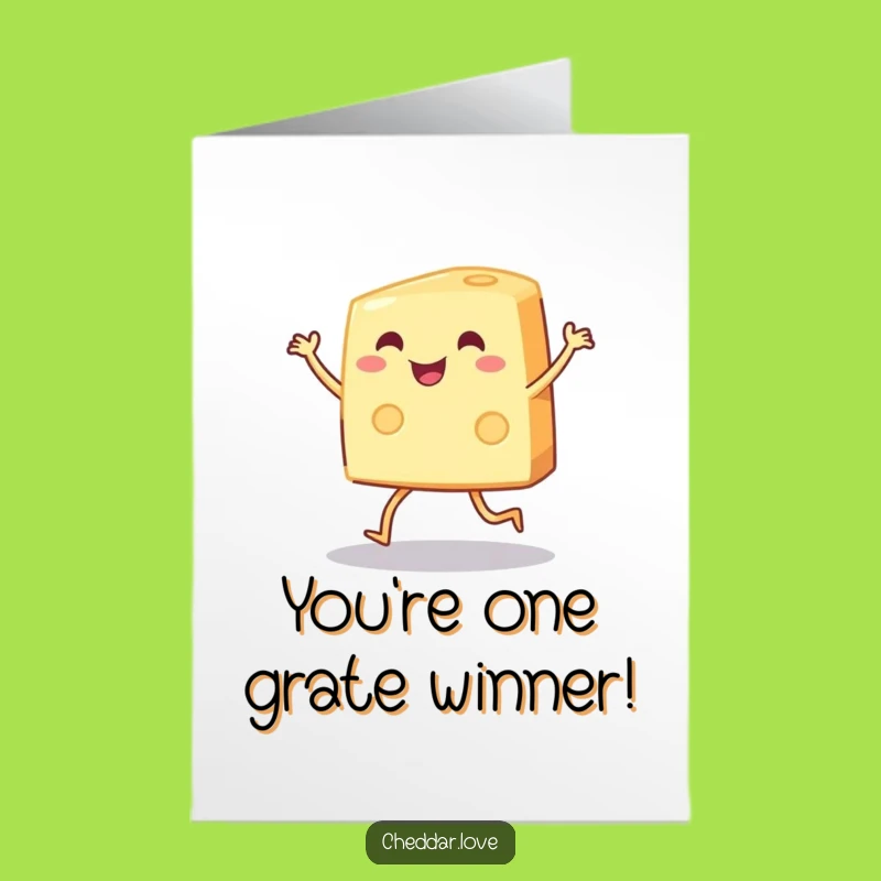 Free Printable Cheese Congrats: Dancing Win, Joyful Download