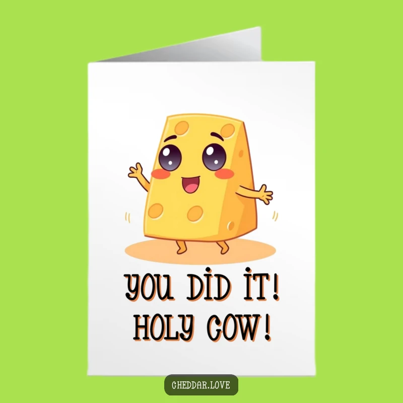 Free Printable Congrats Card Funny Cheddar Cheese Dancer - Download Now