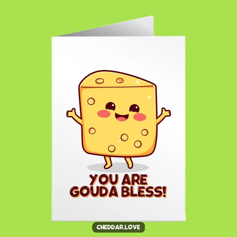 Free Printable Congrats Card: Cheddar Cheese Happy Dance Funny Congratulations Downloadable Gift