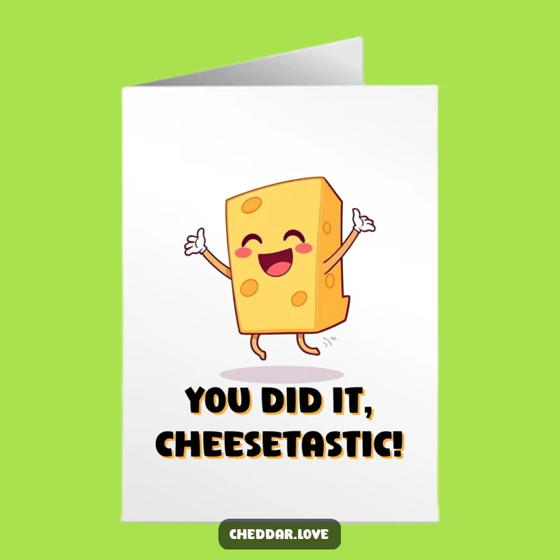Free Printable Congrats Card: Cheesy Dance Celebration, Funny DIY Gift