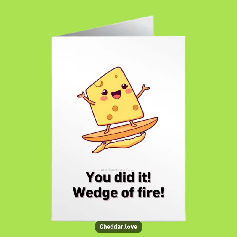Free Printable Congrats Card: Cheesy Wave Rider for Your Awesome Downloadable Gift