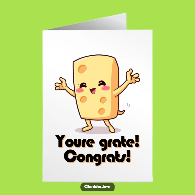 Free Printable Congrats Card: Dramatic Cheese Pose - Funny Downloadable