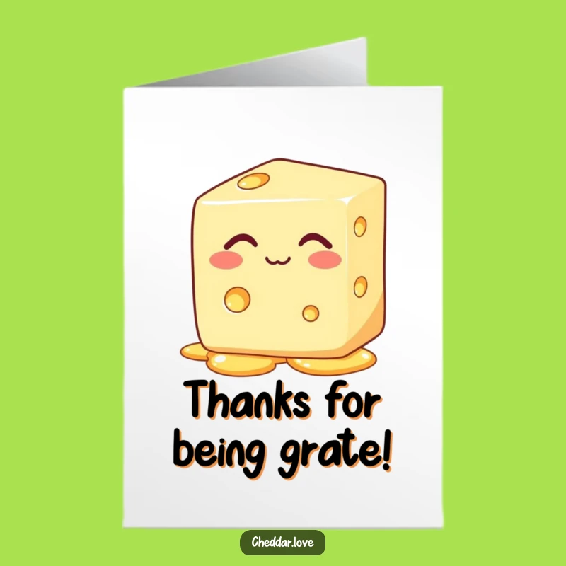 Free Printable Funny Cheese Thank You Card: Melting Appreciation - Thoughtful Downloadable Gift