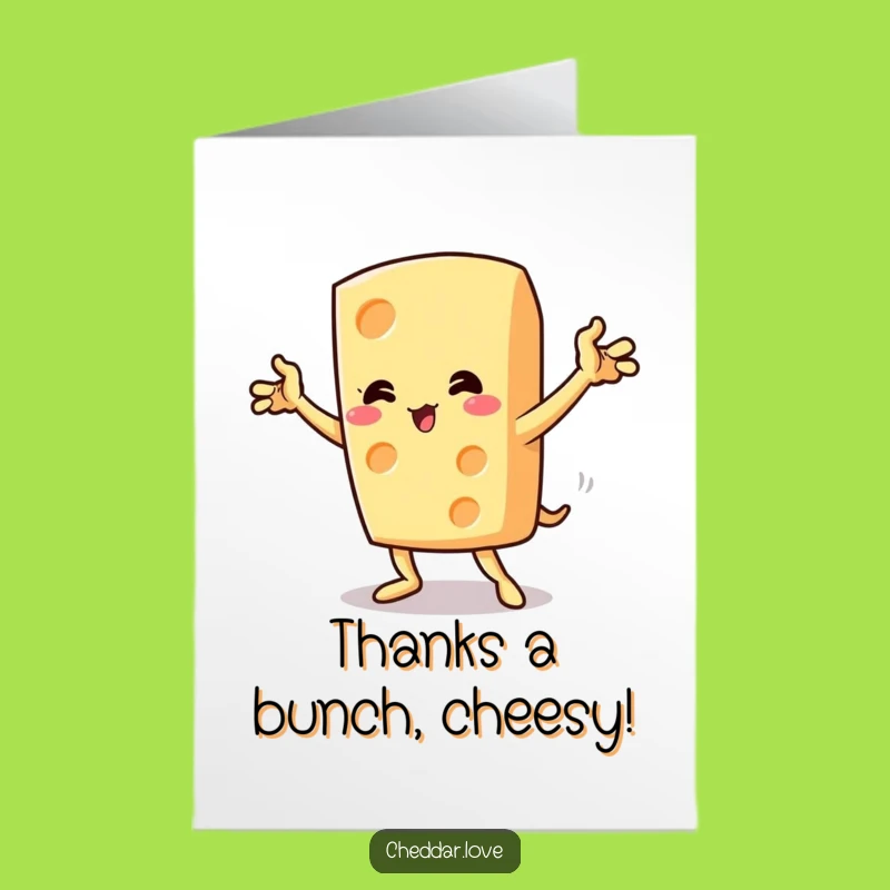 Free Printable Thank You Card: Dramatic Cheese Pose - Funny Downloadable