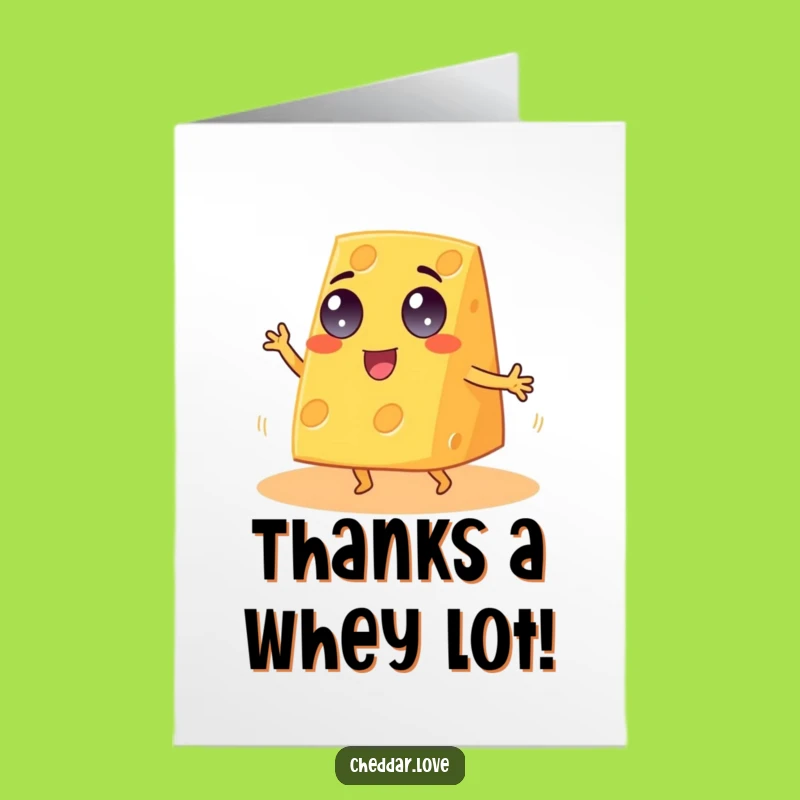 Free Printable Thank You Card Funny Cheddar Cheese Dancer - Print at Home