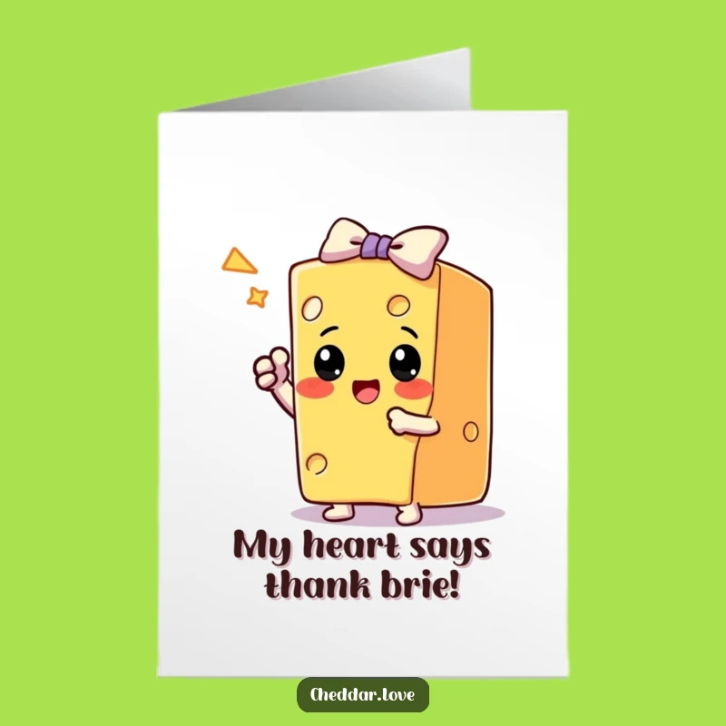 Free Printable Thank You Card: Cheesy Bows, Triumphant Downloadable Gratitude