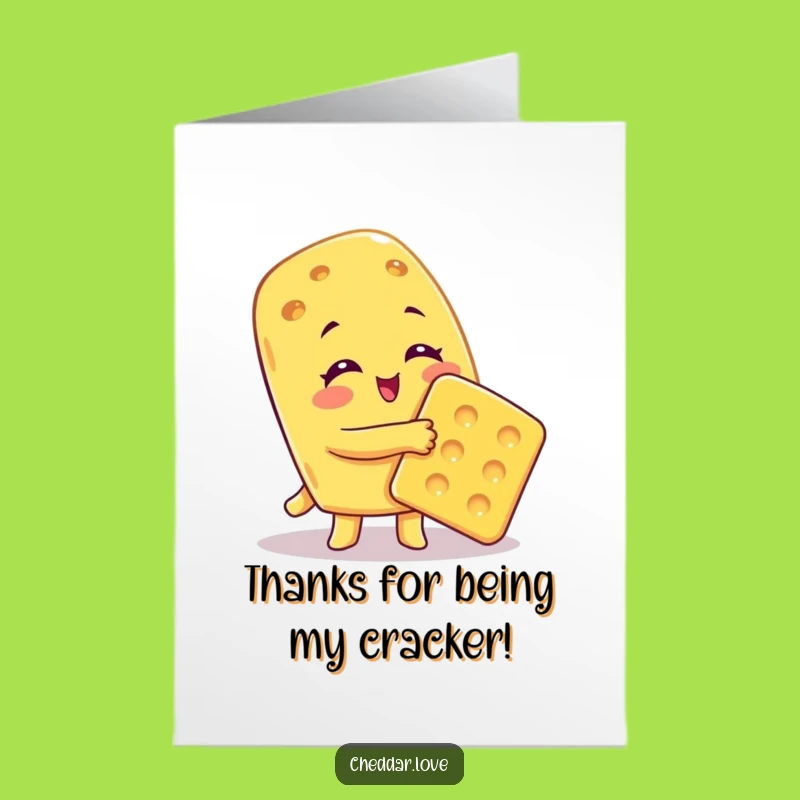 Free Printable Thank You Card: Cheesy Hugs, Cracker Thanks Downloadable Warmth