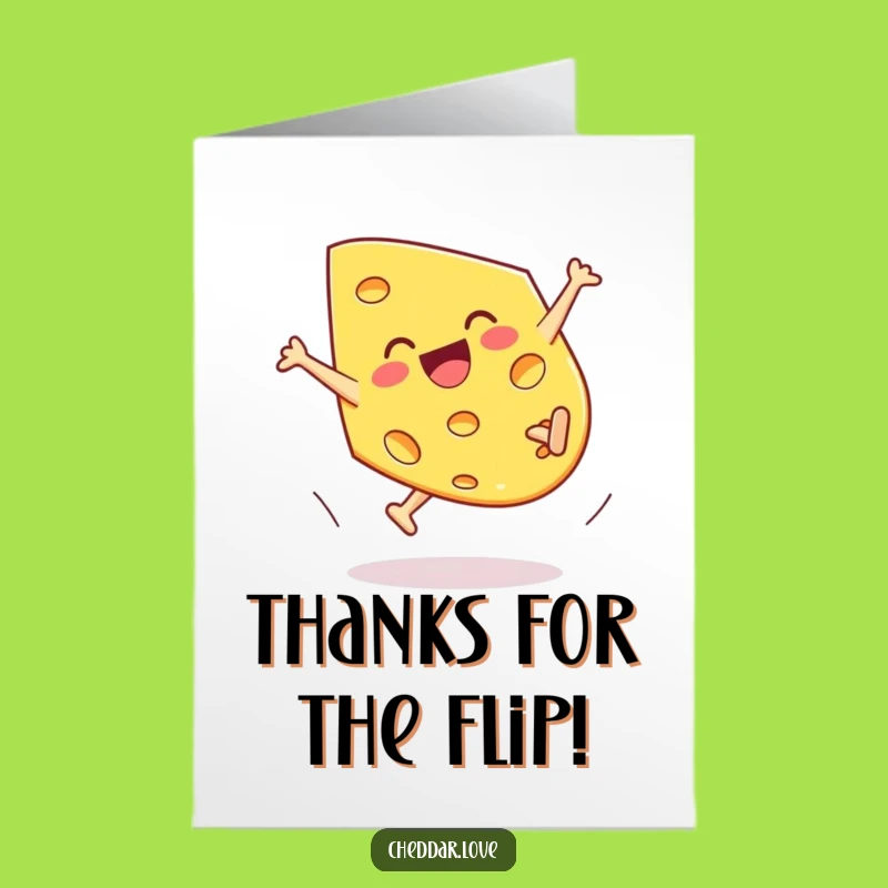 Free Printable Thank You Card: Cartwheeling Cheese - Fun Thanks