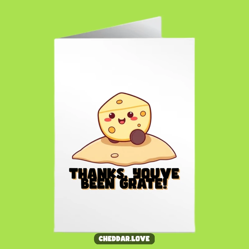 Free Printable Thank You Card: Rolling Cheese - A Funny Downloadable Gift!