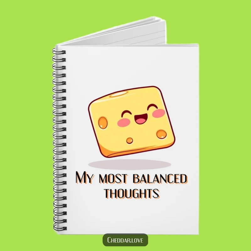 Funny Balancing Cheese Block Notebook: Jot Down Ideas with Playful Precision