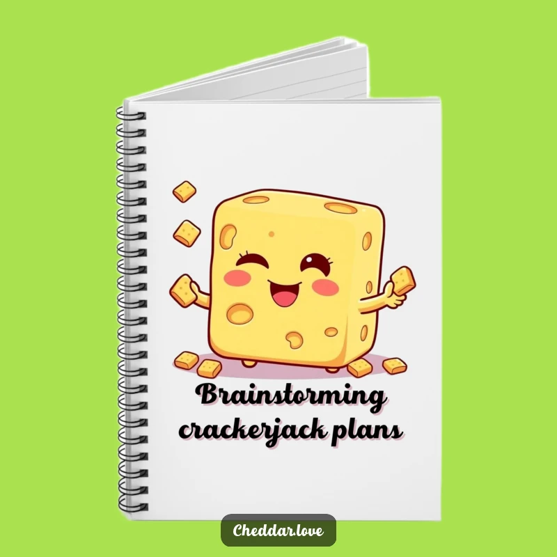 Funny Cheese Cube Juggling Notebook - Write Down Snack Ideas, Gift Idea