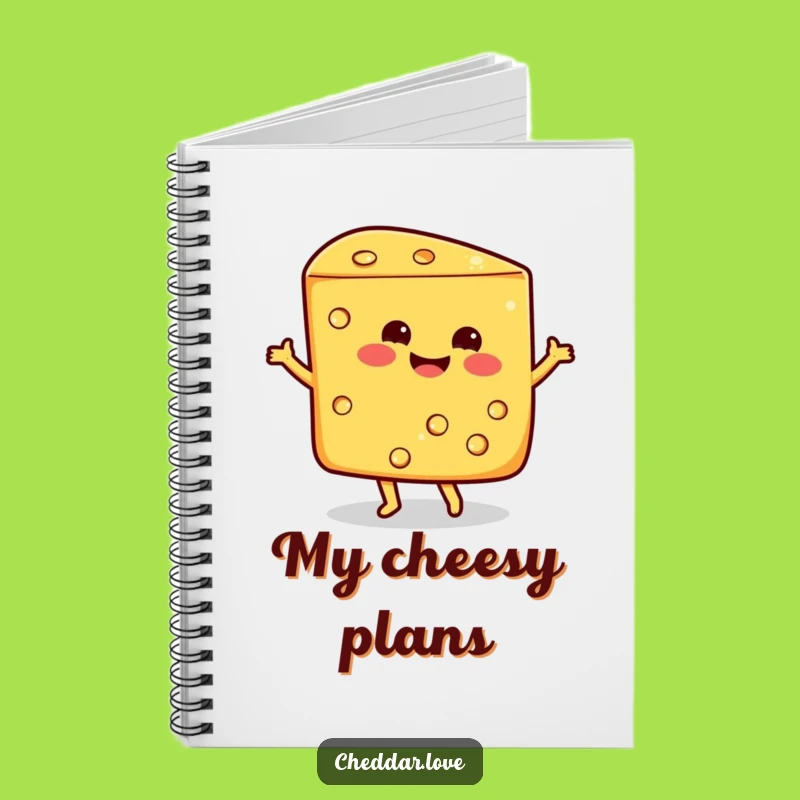 Funny Dancing Cheese Wedge Notebook, Journal Gift for Cheesy Writers