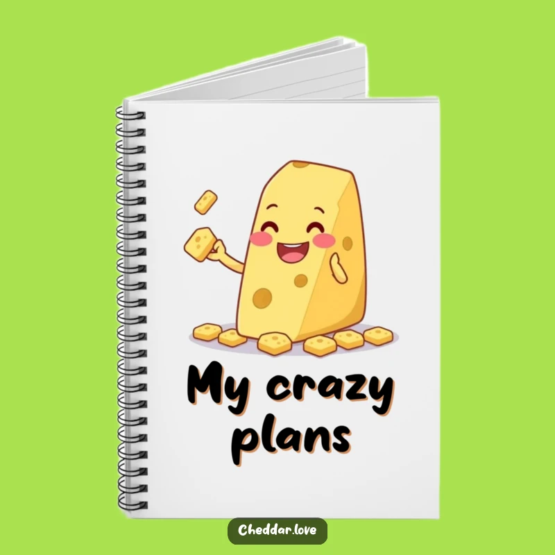 Funny Juggling Cheese Wedge Notebook: Jot Down Ideas with Playful Precision