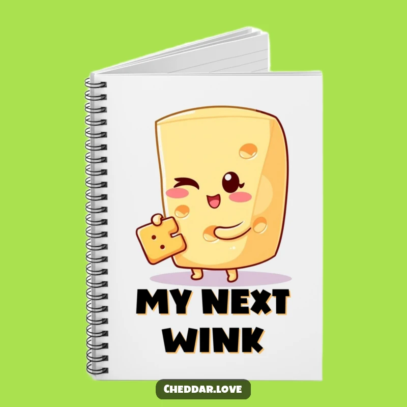 Funny Winking Cheese Notebook: Jot Down Ideas with a Wink