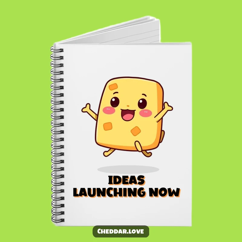 Funny Jumping Cheese Notebook: Jot Down Ideas with Cheesy Excitement, Great Humorous Gift!