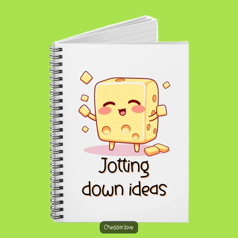 Funny Winking Cheese Cube Notebook: Jot Down Ideas with Juggling Flair - Gift!