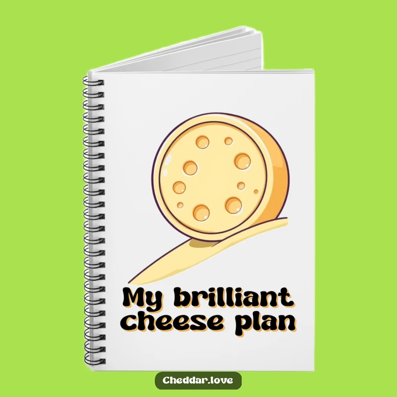 Funny Cheese Wheel Notebook - Hilarious Journal Gift Idea