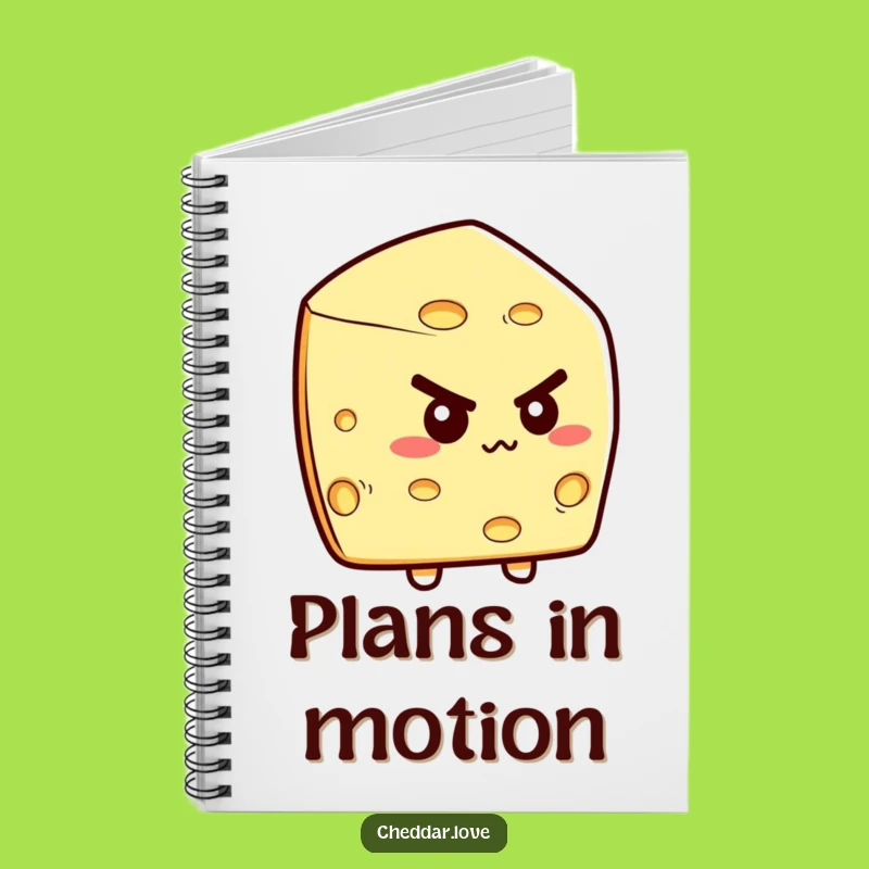 Funny Determined Cheese Wedge Notebook: Plan Your Success with Humor!