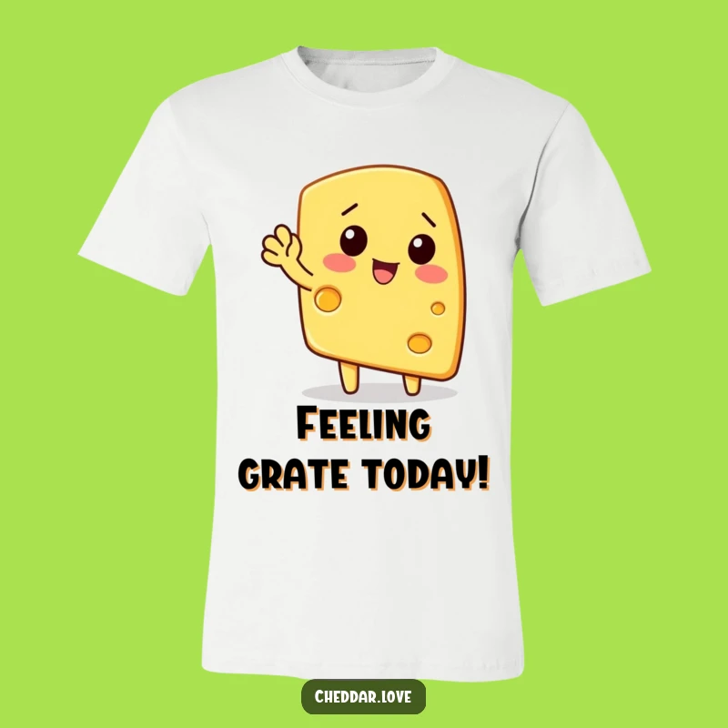 Funny Waving Cheese Wedge T-Shirt: Hilarious Tee for Foodies and Fun Lovers