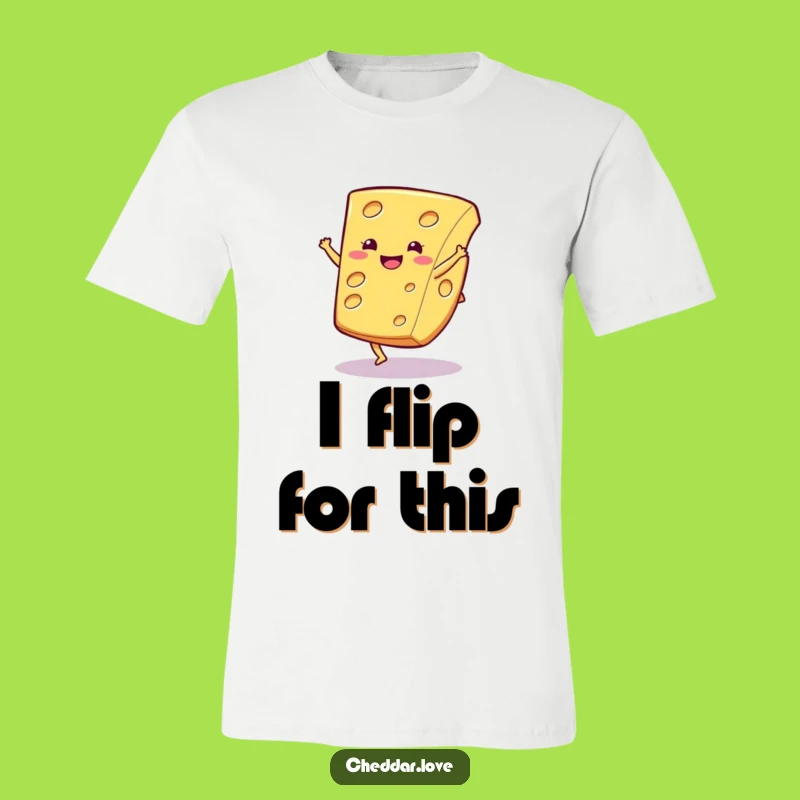 Funny Cartwheel Cheese T-Shirt: Show Your Funky Moves with This Hilarious Dairy Tee!