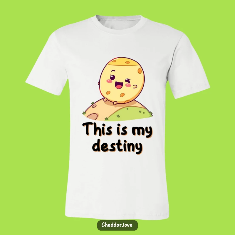 Funny Cheese Wheel Rolling T-Shirt - Joyful Dairy Expression Tee Gift