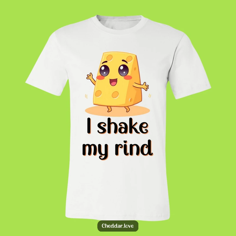 Funny Googly-Eyed Cheddar Cheese Jig T-Shirt - Hilarious Dancing Cheese Apparel