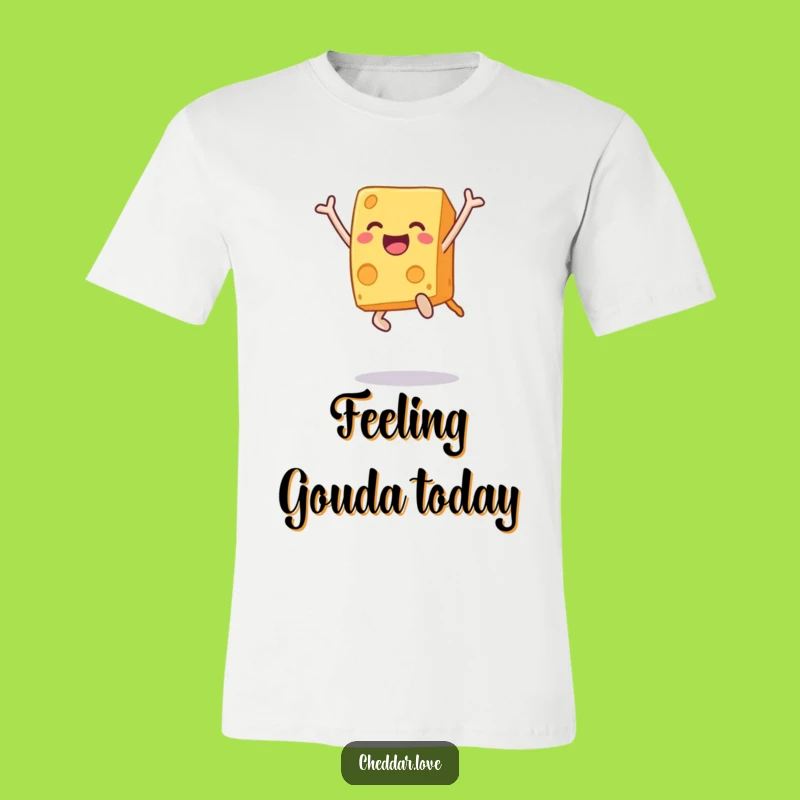 Funny Leaping Cheese Block T-Shirt: Get Your Laughs with This Cheesy Apparel!