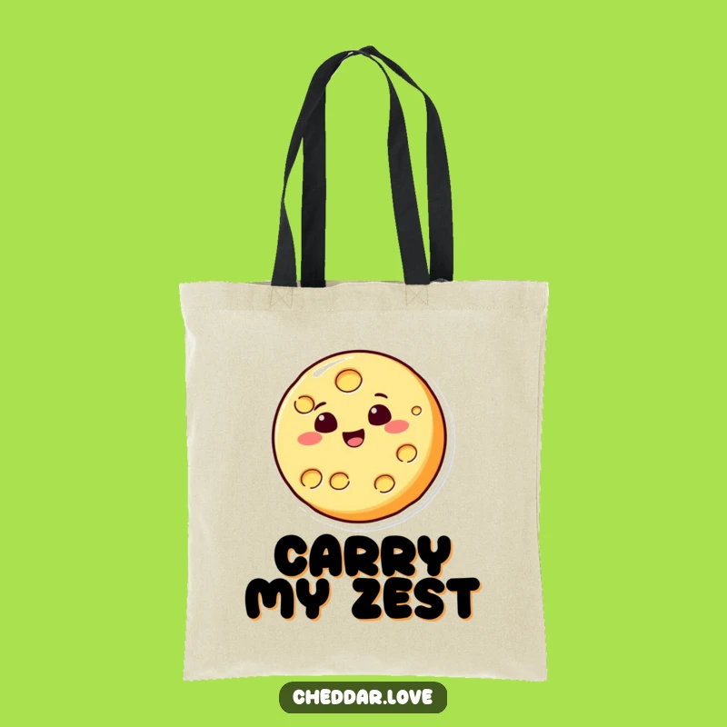 Funny Cheese Slice Tote Bag: Cheerful bouncing cheese, a practical and funny gift for shoppers!