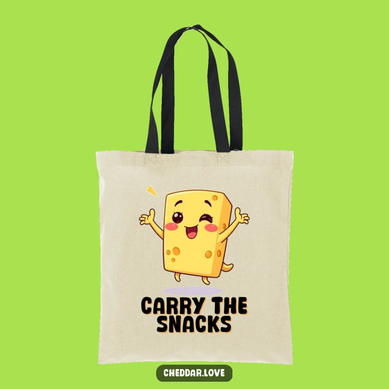 Funny Cheese Dance Tote Bag: Carry Your Essentials with Cheesy Humor