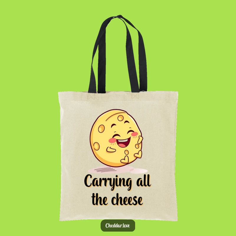 Funny Cheese Wheel Rolling Tote Bag - Carry Your Fun Downhill, Ideal Gift