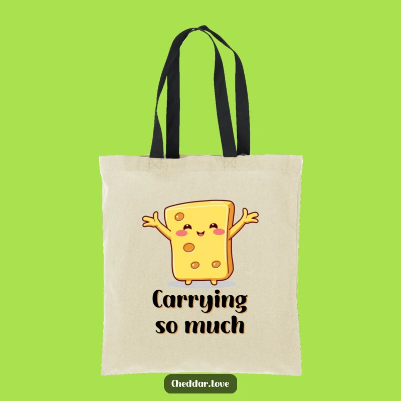 Funny Hugging Cheese Tote Bag: Cheesy Affection, Carry Your Love!