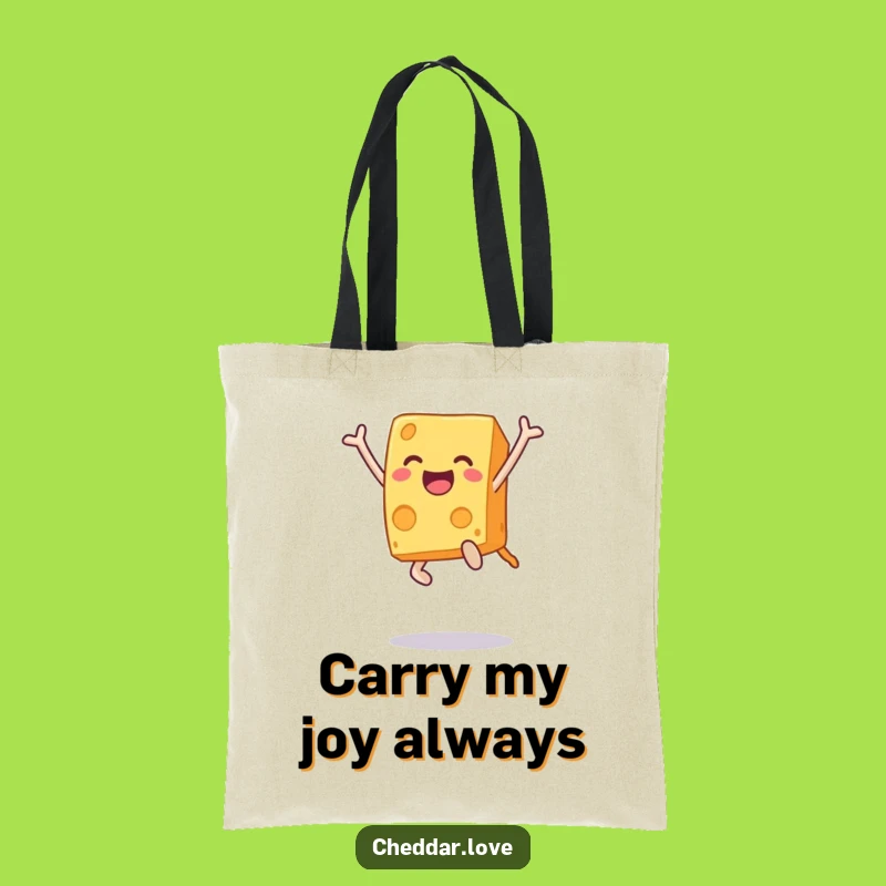 Funny Cheesy Joy Block Tote Bag: Carry Your Laughs in Style, Funny Gift!