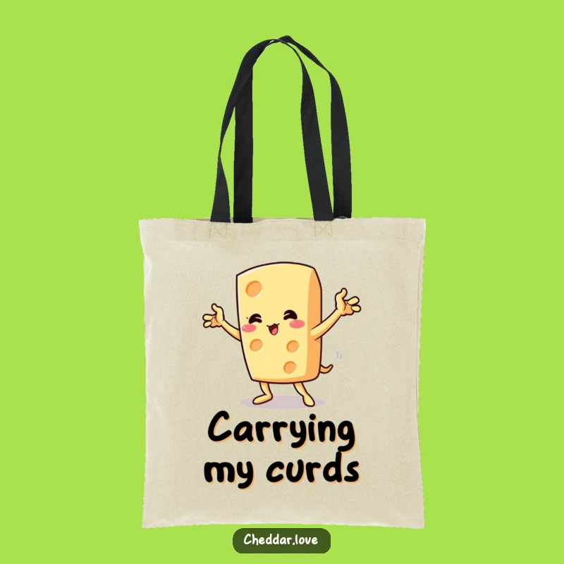Funny Dramatic Cheese Pose Tote Bag - Carry Your Laughs in Style!