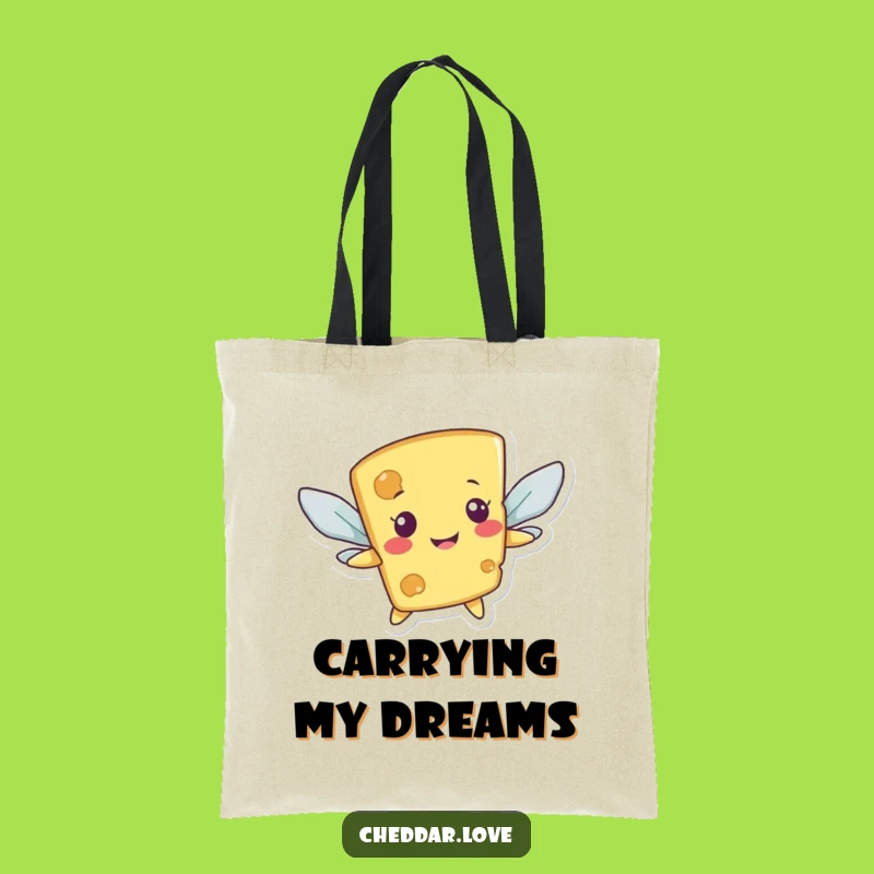 Funny Flying Cheese Tote Bag: Carry Your Ambitions (and Laughs)!