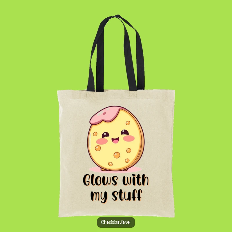 Funny Blushing Cheese Tote Bag: Carry Happiness Everywhere