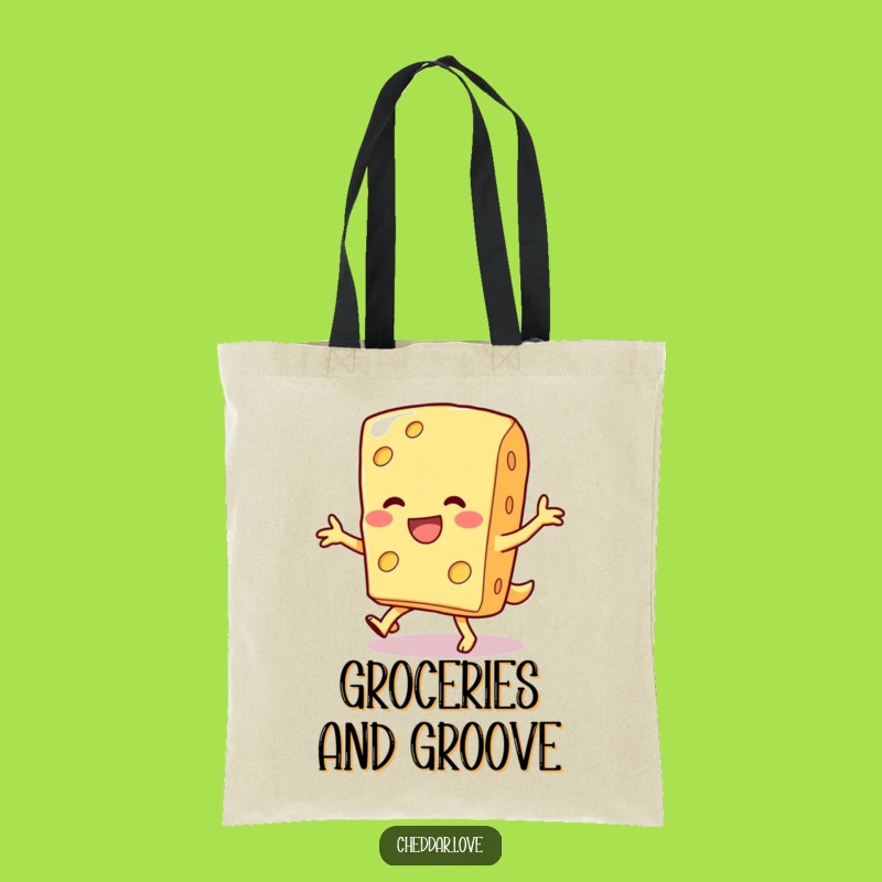 Funny Cheese Dance Tote Bag: Carry Your Rhythm and Smiles!